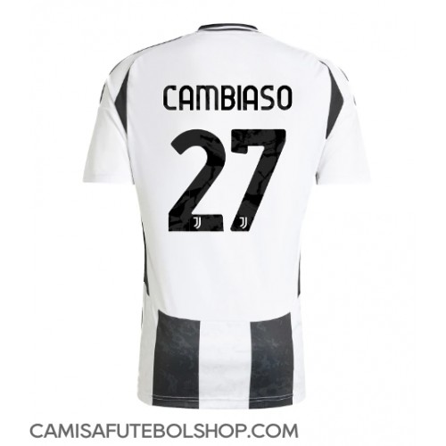 Camisa de time de futebol Juventus Andrea Cambiaso #27 Replicas 1º Equipamento 2024-25 Manga Curta